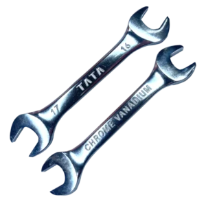 TATA Double Open End Spanner 16 X 17 - Chrome Finish