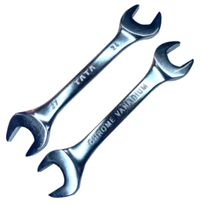 TATA Double Open End Spanner 24 X 27 - Chrome Finish