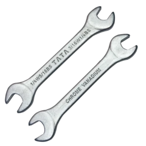 TATA Double Open End Spanner 3/16X1/4 mm - Satin Finish